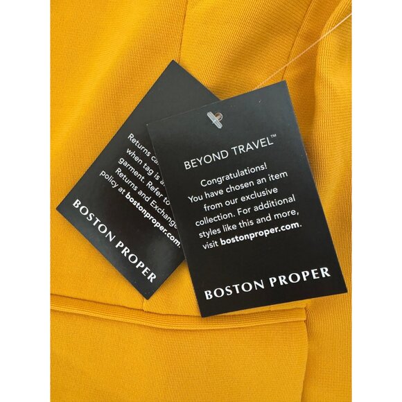 Size 10 $120.00 BOSTON PROPER Beyond Travel Gold Classic Boyfriend Blazer Jacket - Picture 14 of 14